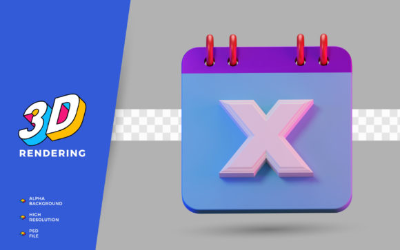 3D Render Calendar of Holiday Symbol