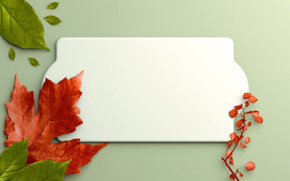 Blank Space Hello Autumn Leaf Background