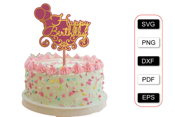 Happy Birthday Cake Topper: A Versatile Design Solution