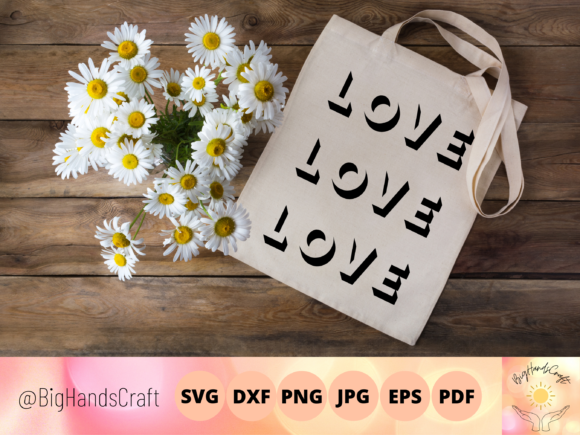 Love Love Love Svg: 3D Design for T-Shirts & Cards