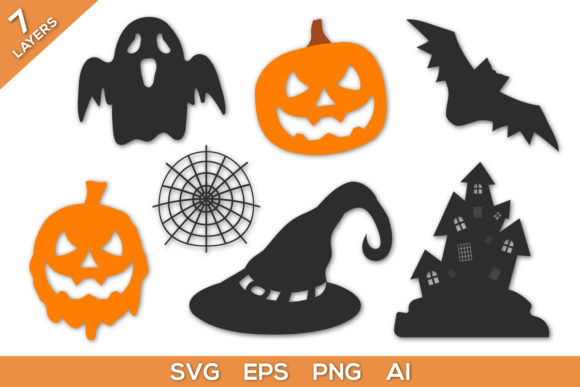 Multilayer 3d Svg File Halloween Bundle