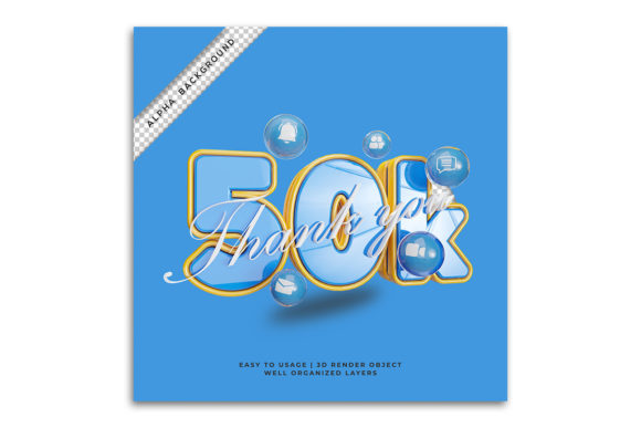 Thank You 50k Followers Celebration: Elevating Your Digital Milestone with 3D Visuals